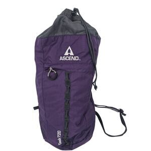 Ascent Dash 720 Outdoor Hiking Camping School Lightweight Backpack Purple Gray